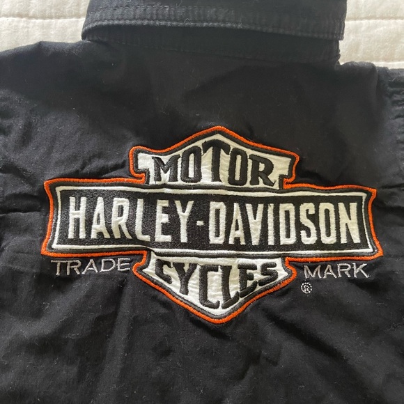 Harley-Davidson Black Jacket with Orange Logo - Picture 3 of 4